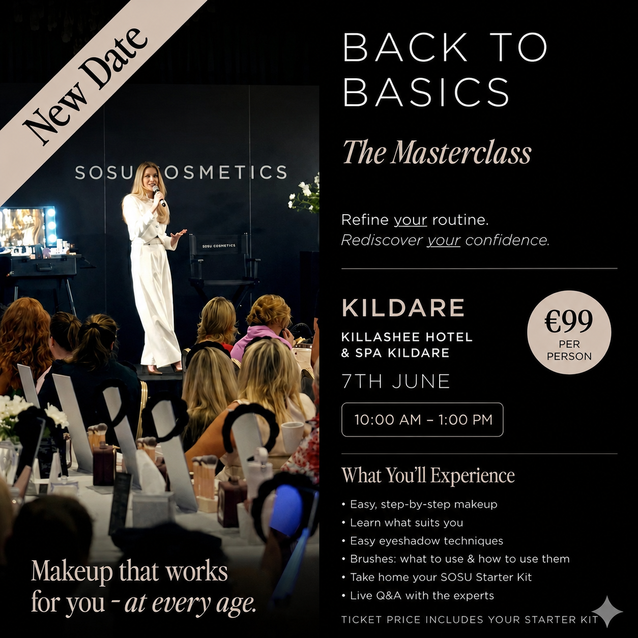 Back to Basics: The Masterclass | Kildare (June 7th) | SOSU Cosmetics