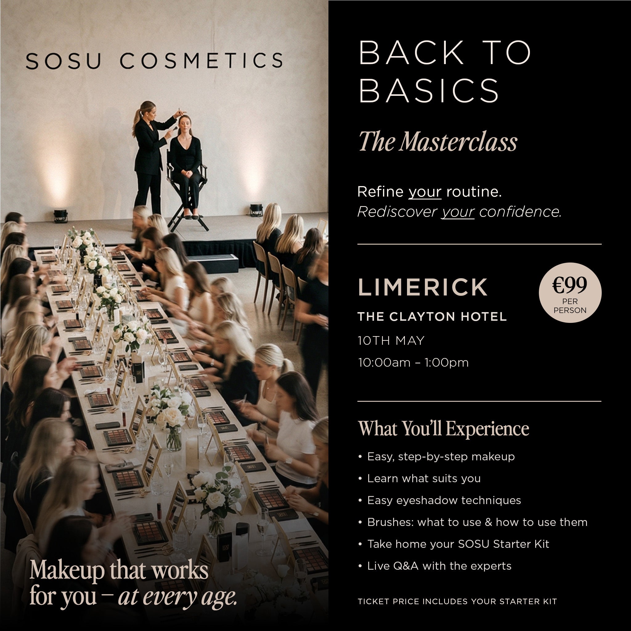 Back to Basics: The Masterclass | Limerick | SOSU Cosmetics