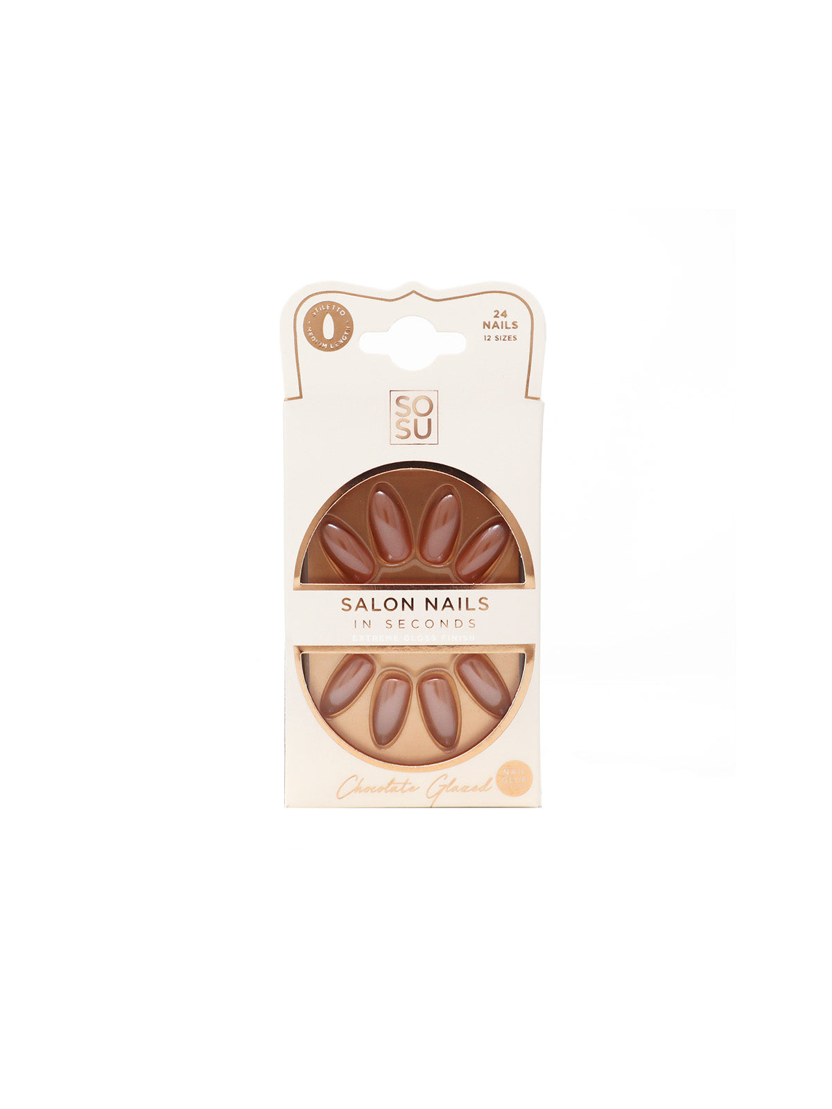 Chocolate Glazed | Faux Nails