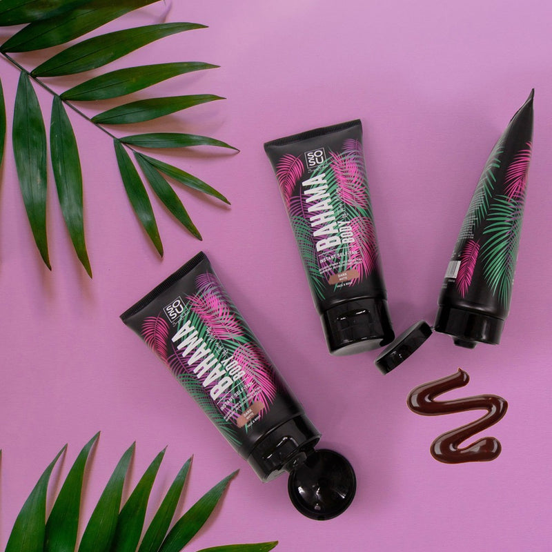 Bahama Body Instant Tan, easy-to-apply and perfect for tanning on the go, providing instant coverage for a flawless dark tanning result