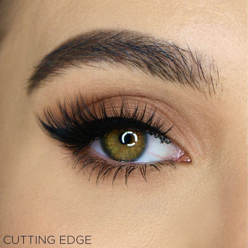 Hidden Agenda Cutting Edge lashes, designed for application underneath the natural lash line for an undetectable finish and complete customization