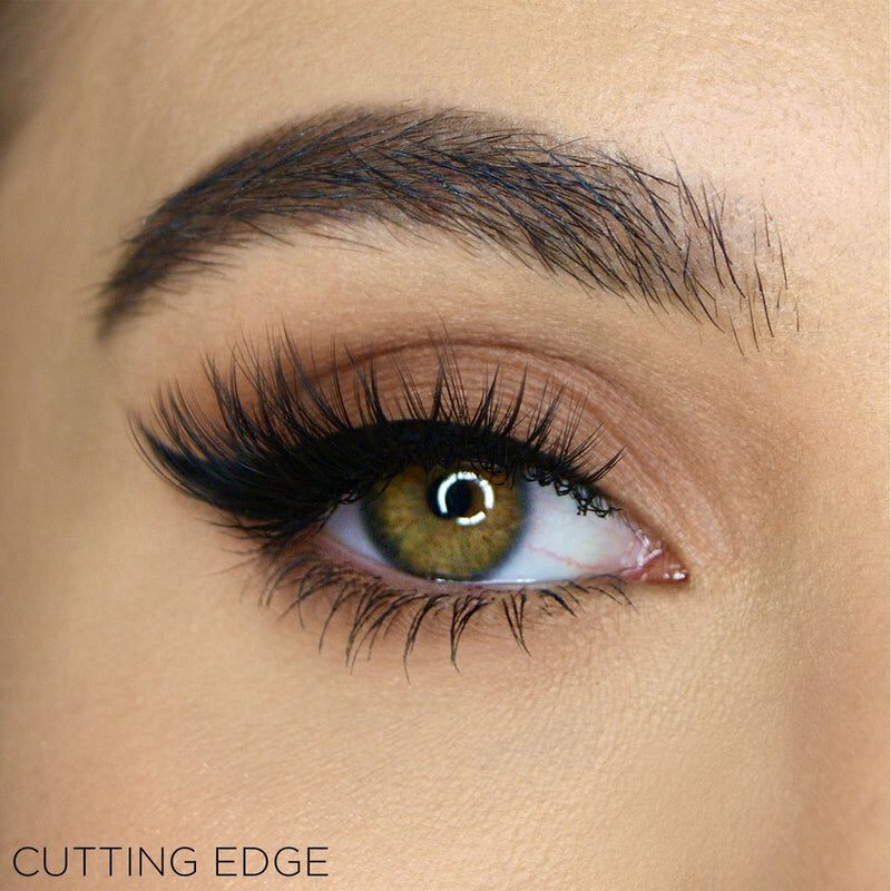 Hidden Agenda Cutting Edge lashes, designed for application underneath the natural lash line for an undetectable finish and complete customization