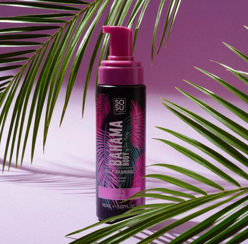Bahama Body Mousse by Terrie McEvoy in Dark shade, a quick drying self-tanning product for a bronzed, beach-worthy tan, available exclusively at SOSU Cosmetics