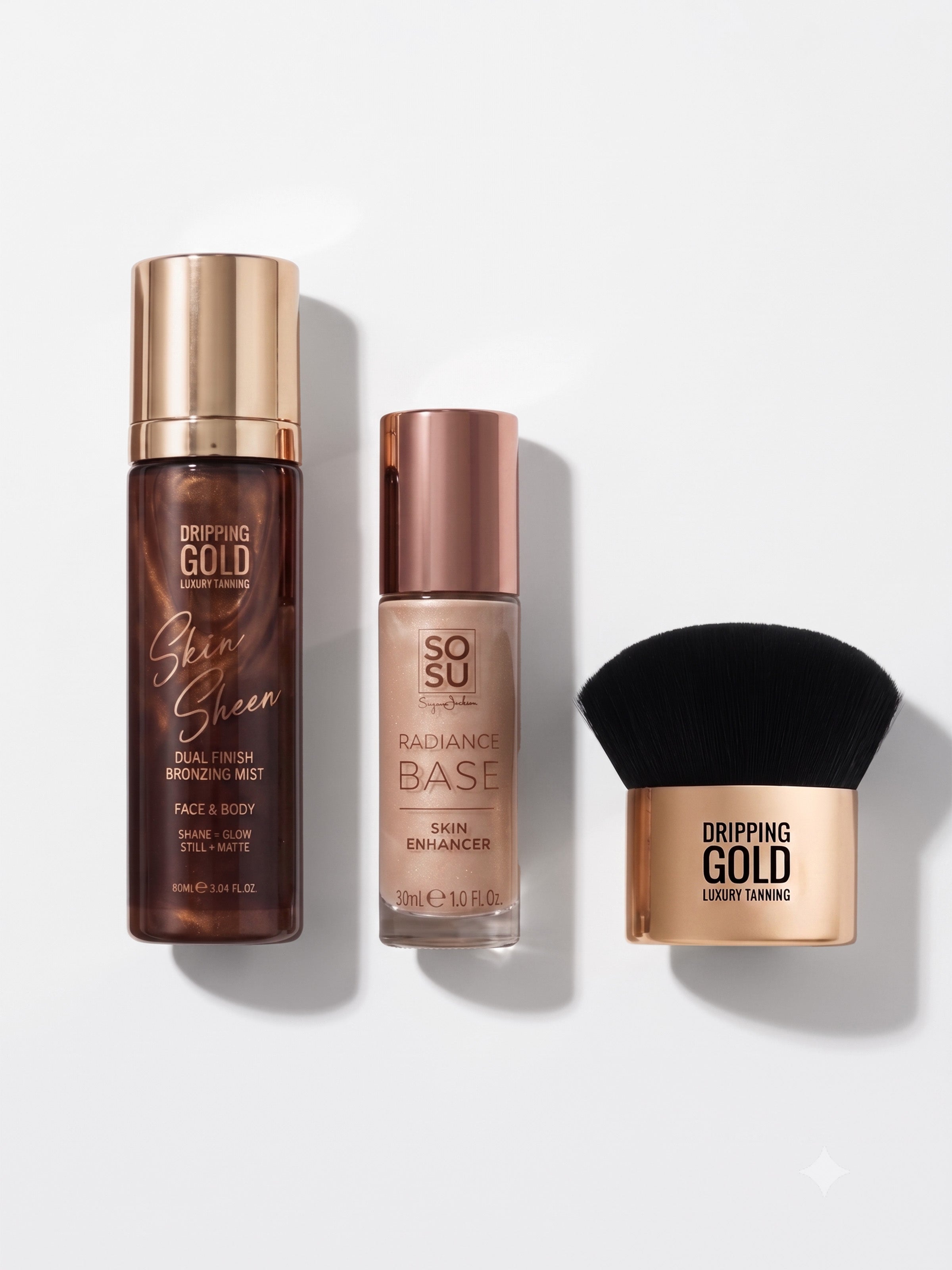 Sue’s Glow Combo: Mist | Base | Brush | SOSU Cosmetics