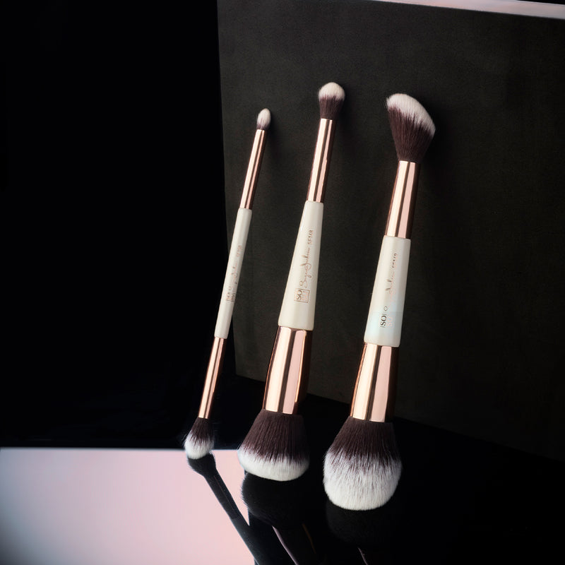 Dual-Ended Face Brushes & Pouch