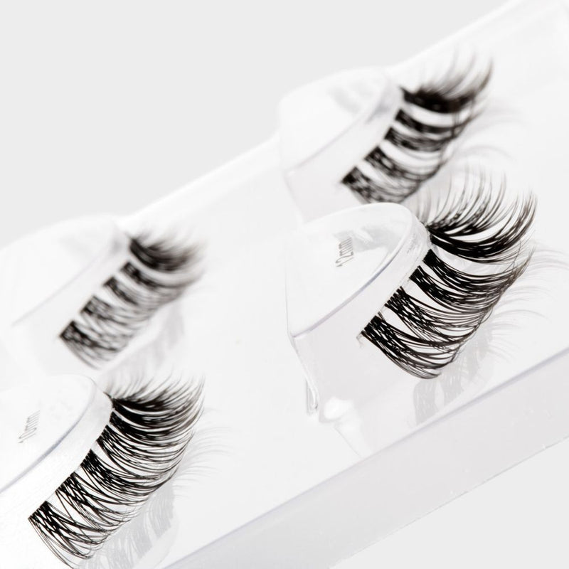 Hidden Agenda Lashes, a set of super lightweight double lash clusters that comes in 3 different lengths: 10mm, 12mm, and 14mm, designed for under the natural lash line application to create a customised lash-look