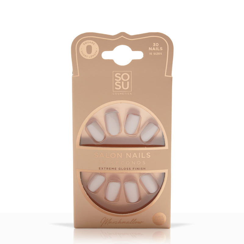 Marshmallow Faux Nails, packaging | SOSU Cosmetics