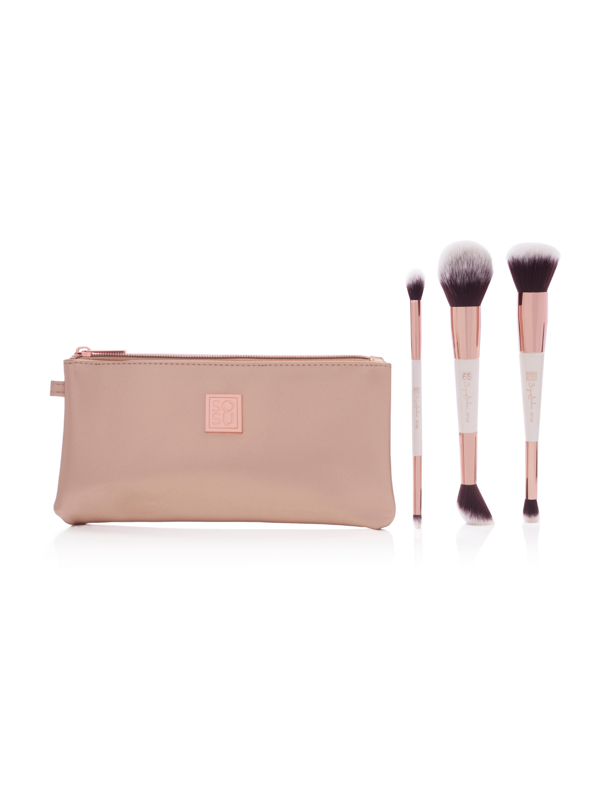 Dual-Ended Face Brushes & Pouch