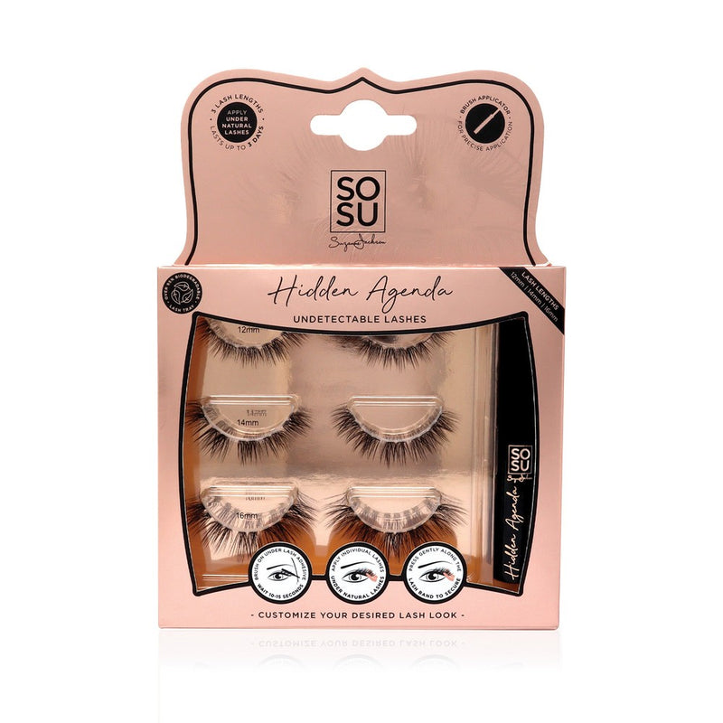 Hidden Agenda Longer Length Lashes with precise application and customizable look lasting up to 3 days
