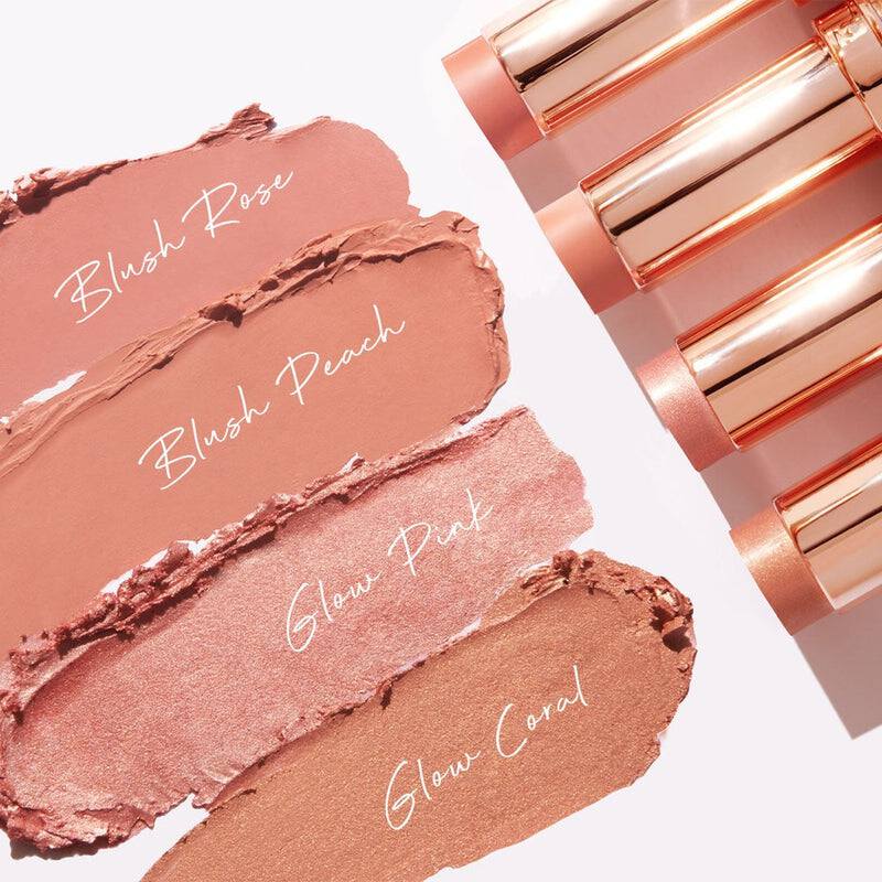 Bestselling Cream Stick in Glow Pink, a highly pigmented and super creamy cosmetic, enriched with Vitamin E for a flawless finish and radiant glow