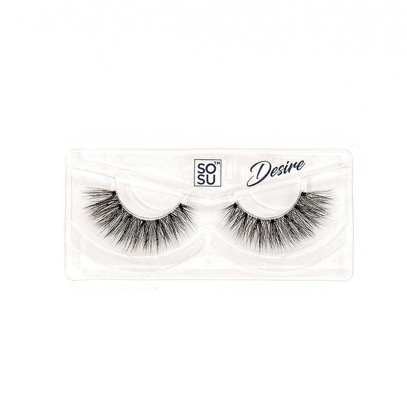 The Desire variant from the 7 Deadly Sins Lash Collection by SOSU, featuring high voltage volume and lust worthy length for an enviable flutter