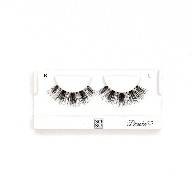 Sophisticated and sexy Brooke premium lashes that blend beautifully with the natural lash line, lovingly handmade from 100% human hair