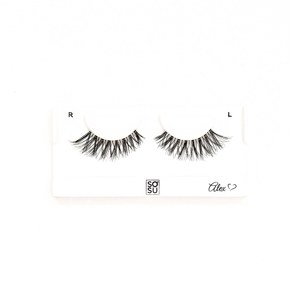 Premium Alex lashes from SOSU, feather light with an exaggerated end for a sexy and sophisticated look