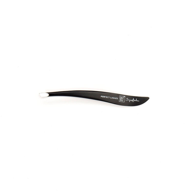 SOSU Cosmetics Tweezers with secure grip pointed tip and angled slant for perfect lashes and brows