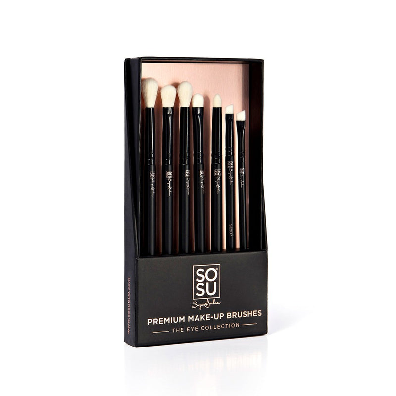 The Eye Collection premium make-up brushes, a set of high-quality synthetic fibre brushes for a flawless make-up finish