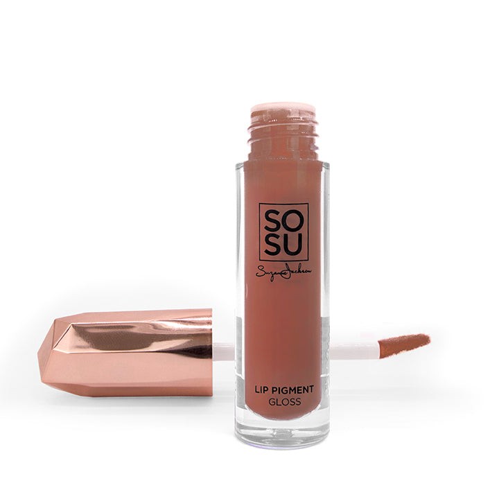 I Like It Lip Pigment from SOSU Cosmetics, a high shine, non-stick nude-tan lip gloss offering full coverage with a creamy rich finish for long-lasting, irresistibly kissable lips