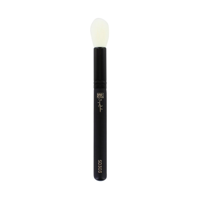 The SD303 Dome Brush, a precision tool for blush, highlight and contour application with a smooth, defined finish for powder products, vegan friendly, and cruelty free