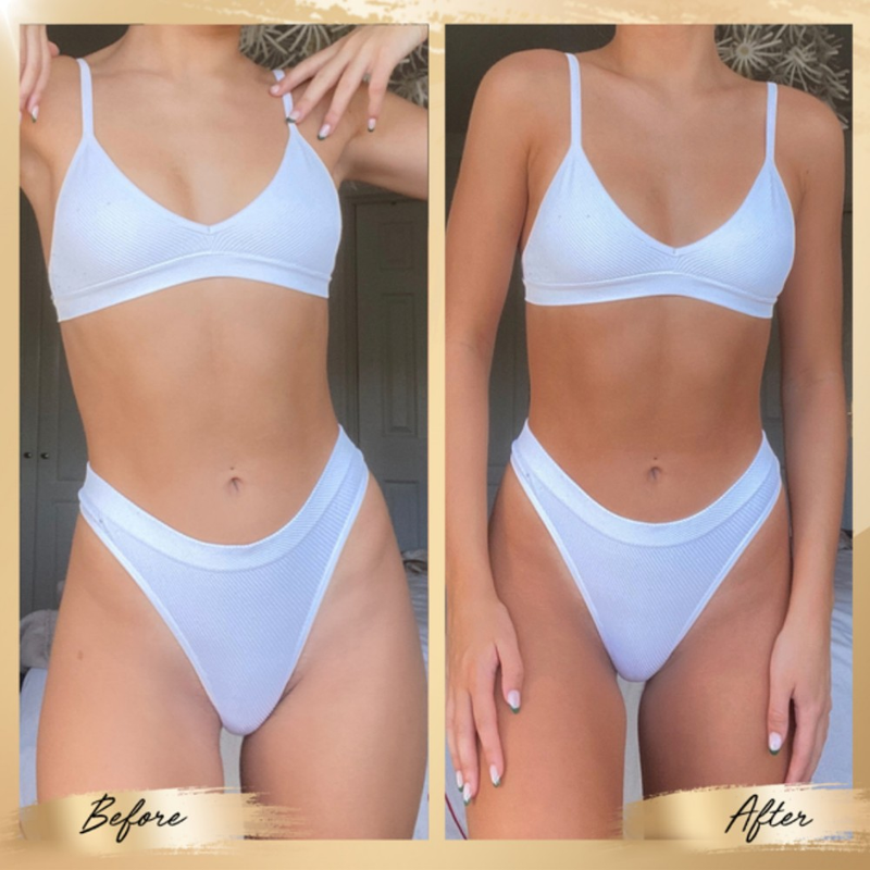 Medium-Dark Gradual Tan lotion from SOSU Cosmetics for a natural golden tan and improved skin tone