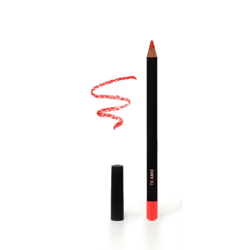 Te Amo Lip Liner from SOSU Cosmetics that shapes, defines, and adds volume to your lips for a fuller pout. It's buildable, long-lasting, and can be worn alone or paired with the Te Amo Lipstick.